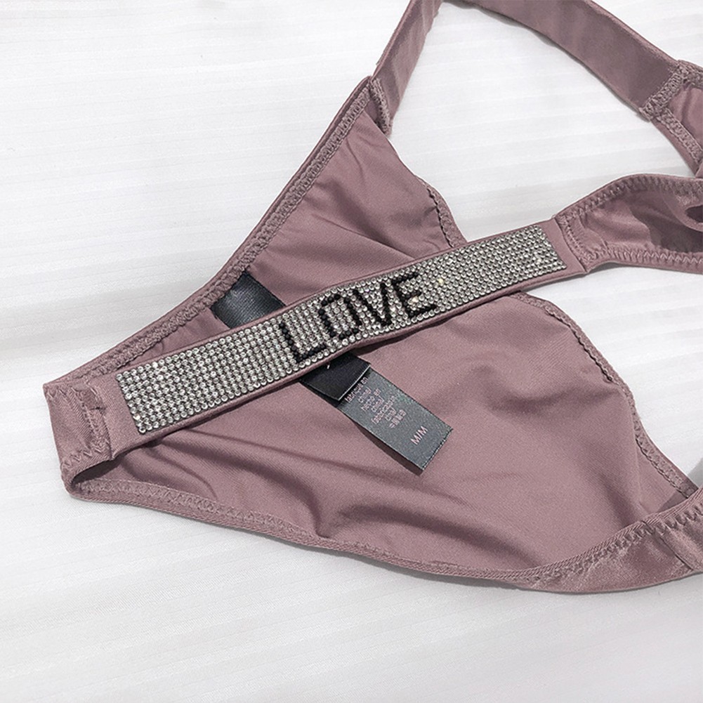Women Thongs Underwear Sleepwear Solid Backless Bikini T-back Underpants