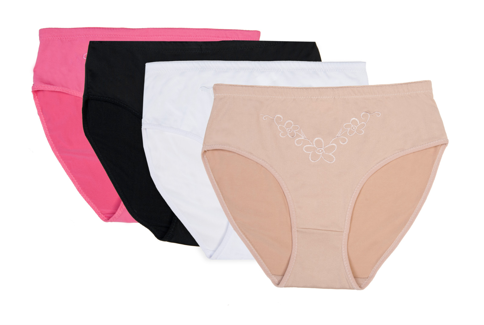Lot Of 4 Rufina Womens Panties Full Briefs Assorted Colors And Sizes Style 3569