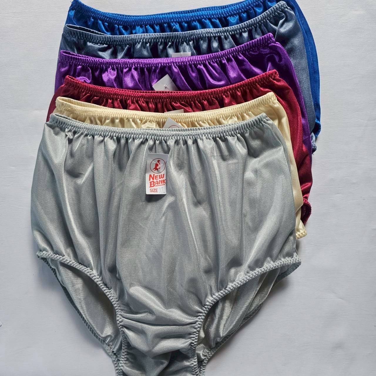 6pcs Underwear Nylon Woman Man Comfort Panties Briefs High Waist 36″-42″ XL/Mix