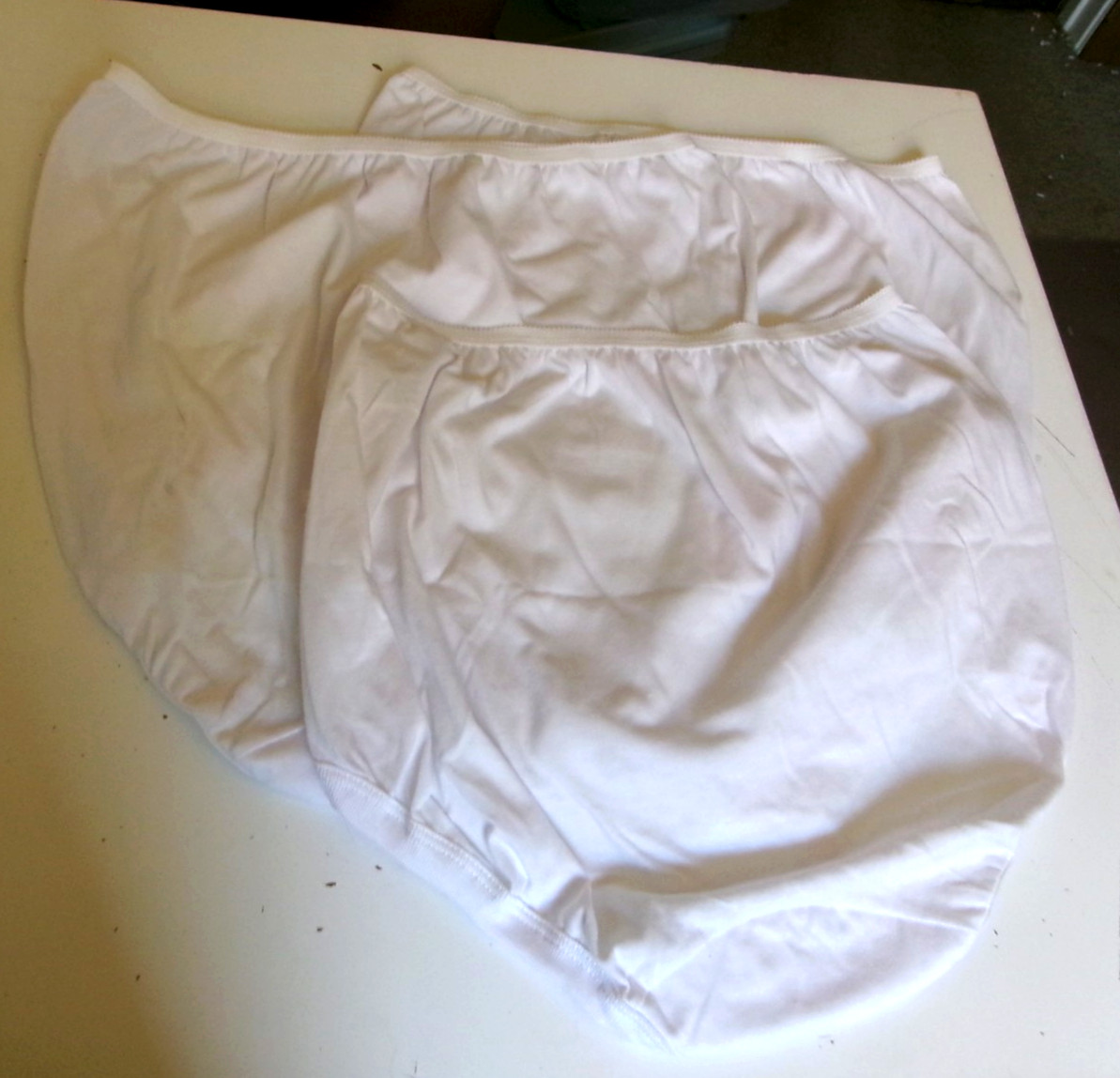 3 Dixie Belle Banded Leg Cotton full brief panty Size 8 Style 411 White