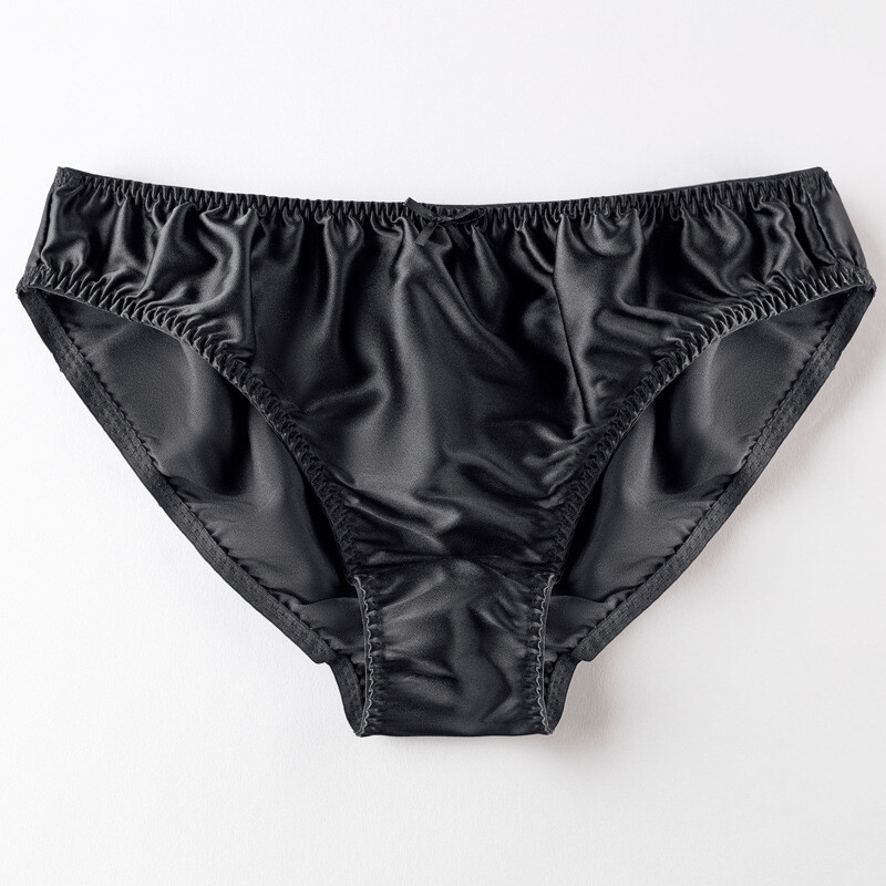 Womens 100% Silk Panties Briefs Bikinis Daliy Underwear Cheeky Shiny Satin*