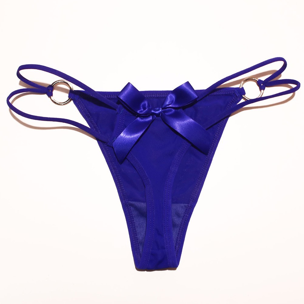 Hollow G String Thong for Women Low Rise Breathable Panties Nylon Spandex Blend