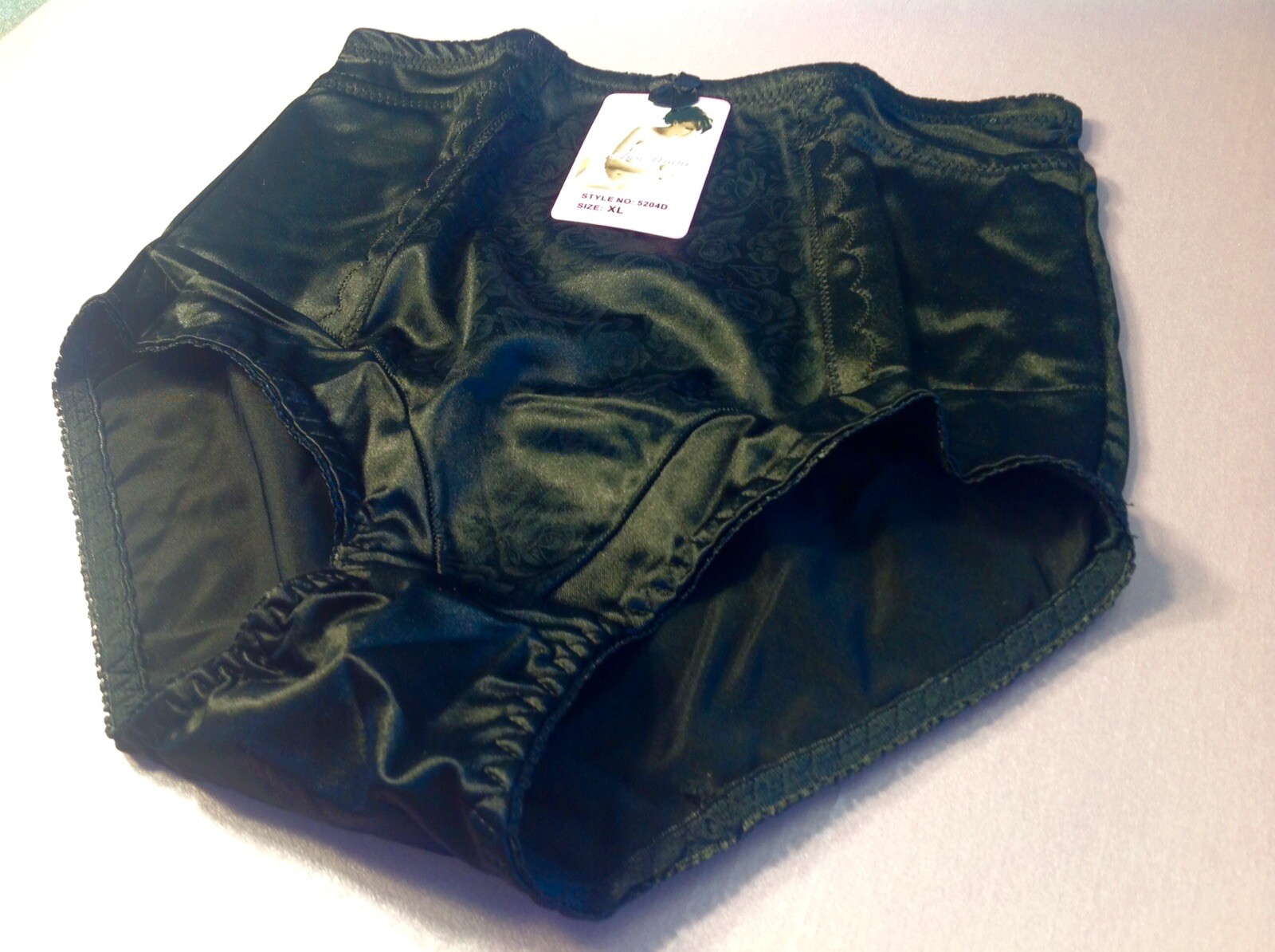 Women Control Panties,Breifs ANNE DIANE Size L. Satin Black Soft Silky