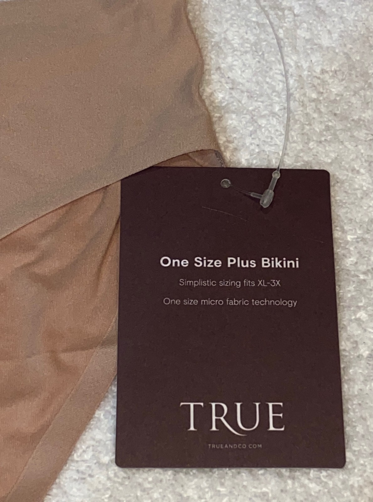 TRUE AND CO Body Desert Nude All Stretch Bikini Panty Womens One Size fits XL-3X