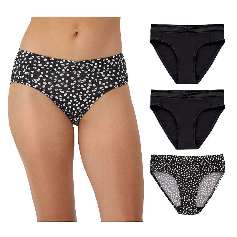 Maidenform 3-Pack Everyday Luxe High Leg Underwear DM3THB sz lg new nwt black