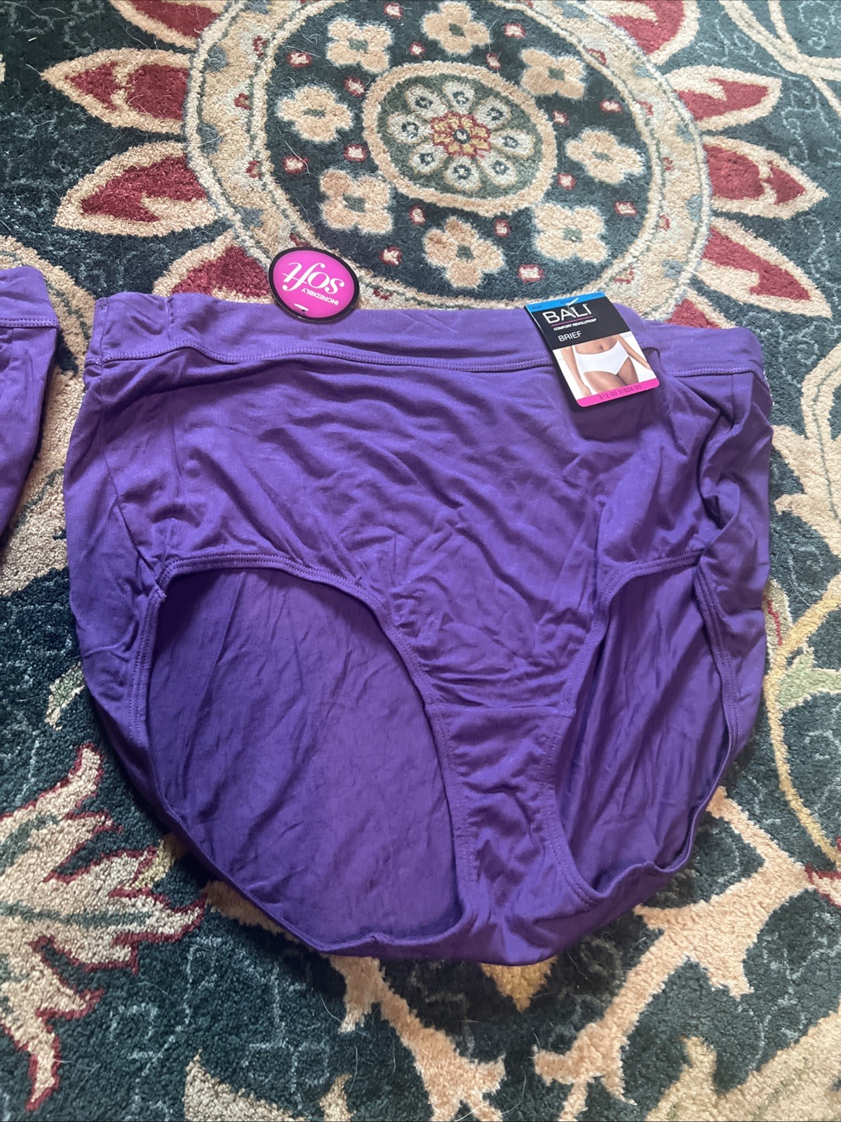 Vintage BALI Panties Briefs (DFSBF1) Size 9 PURPLE VISTA New – 2 Pairs -So Soft!