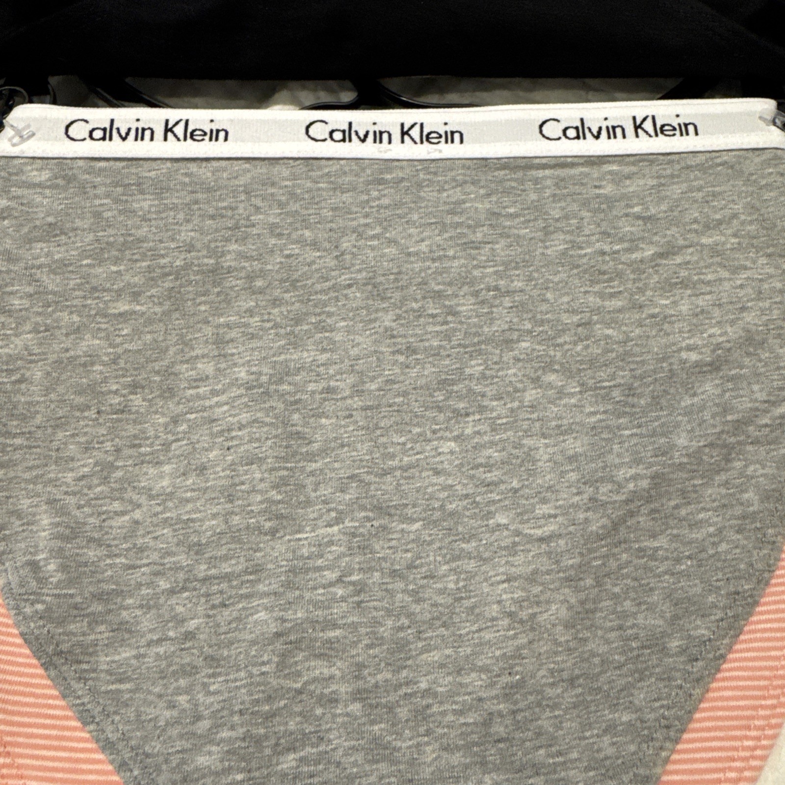 WOMENS CALVIN KLEIN BIKINI UNDERWEAR 3 PAIR GRAY PINK BLACK SIZE SMALL