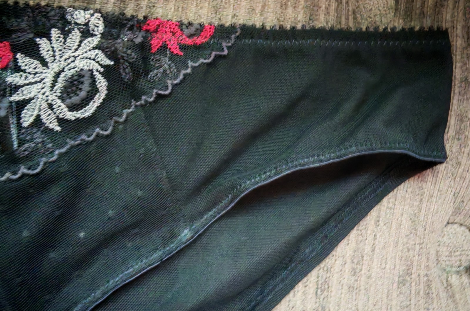 M&S Limited Black & Red Mix Brazilian Knickers Size 12