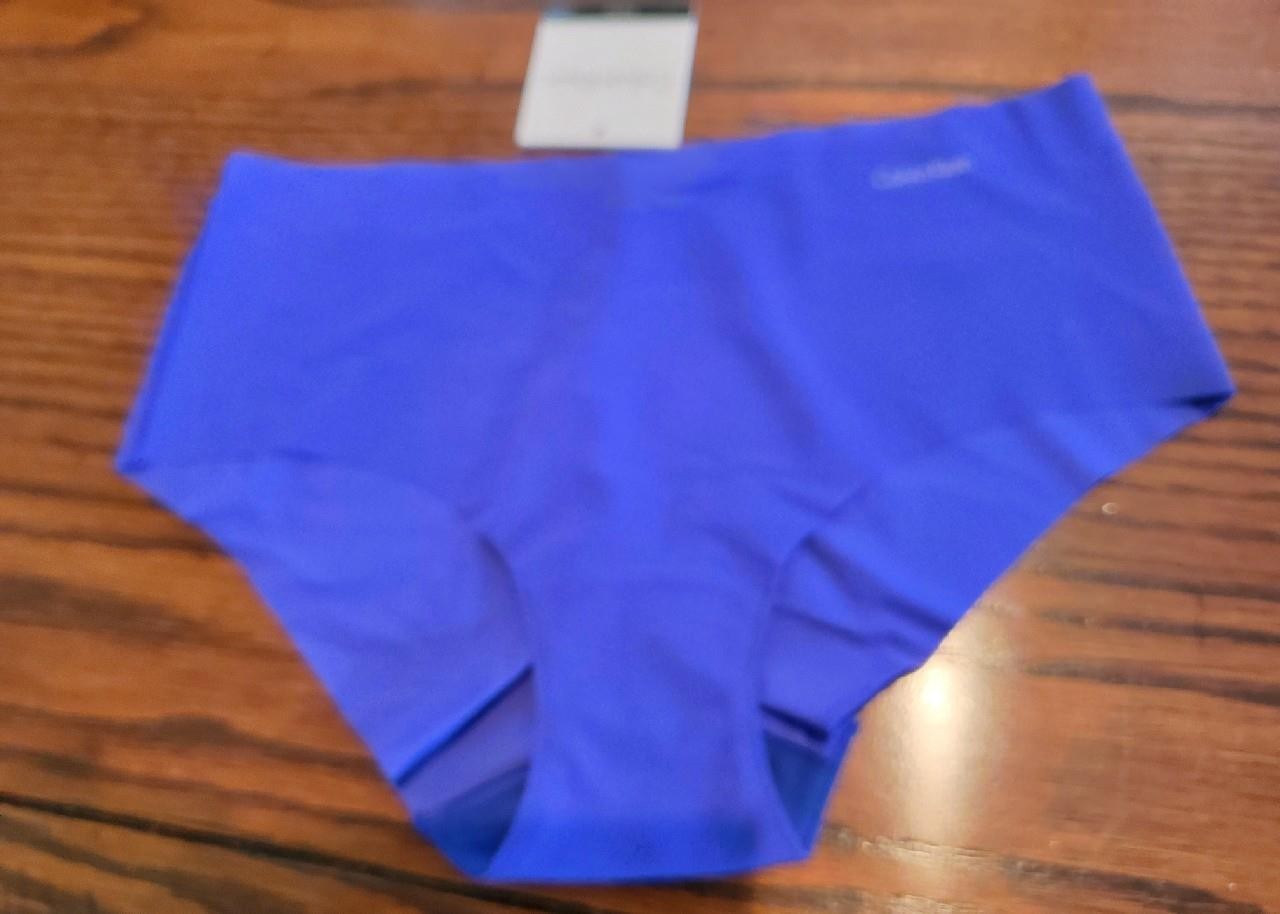 NWT CALVIN KLEIN NYLON SPANDEX MICROFIBER HIPSTER PANTIES D3429 6BY COBALT L