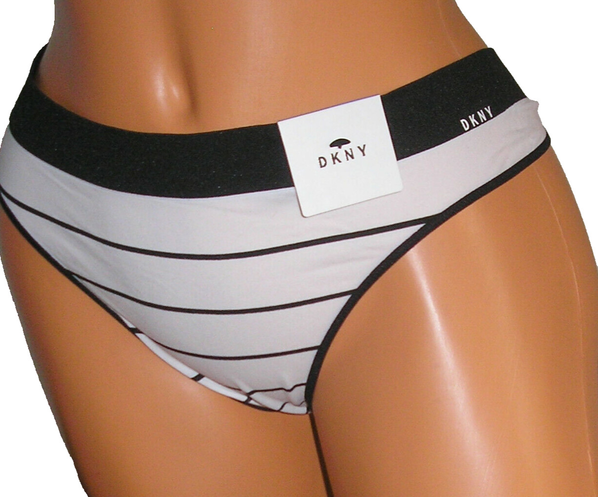 Panties Lingerie DKNY White Black Thong XL Adult Gift