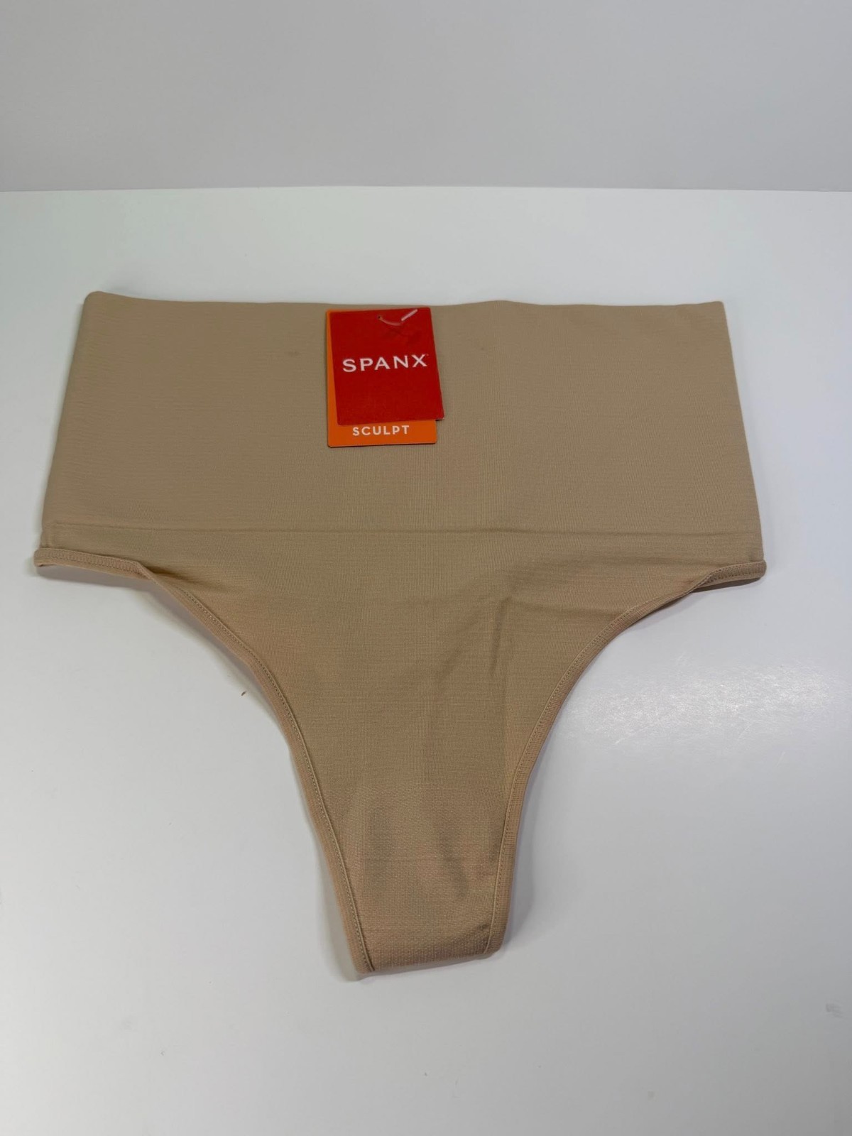 Spanx Sculpt High‑Waisted Thong Soft Nude Size M NWT