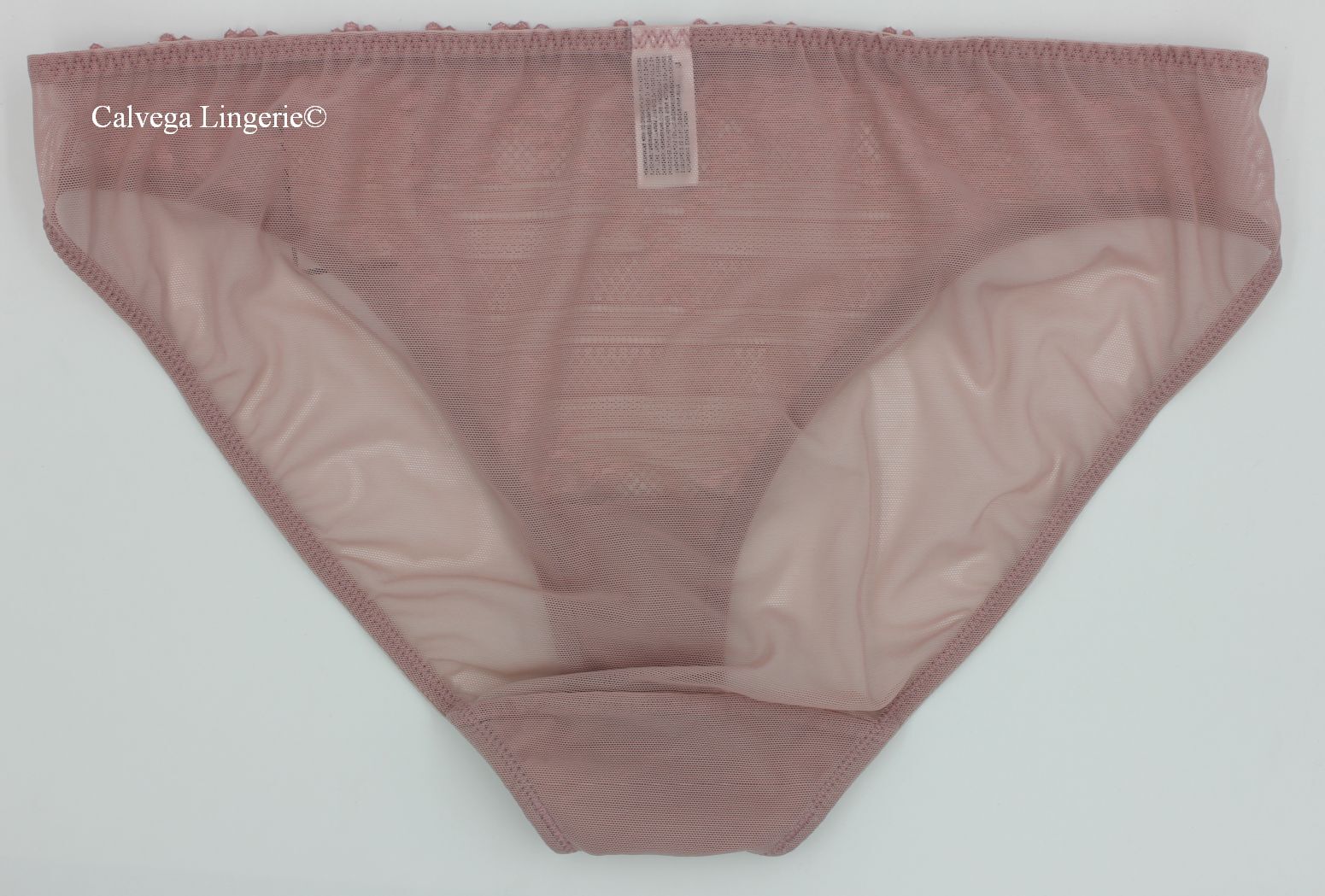 NWT Wacoal 64391 “Embrace Lace” Embroidered Mesh Bikini, Mauve / Pink (953), XL