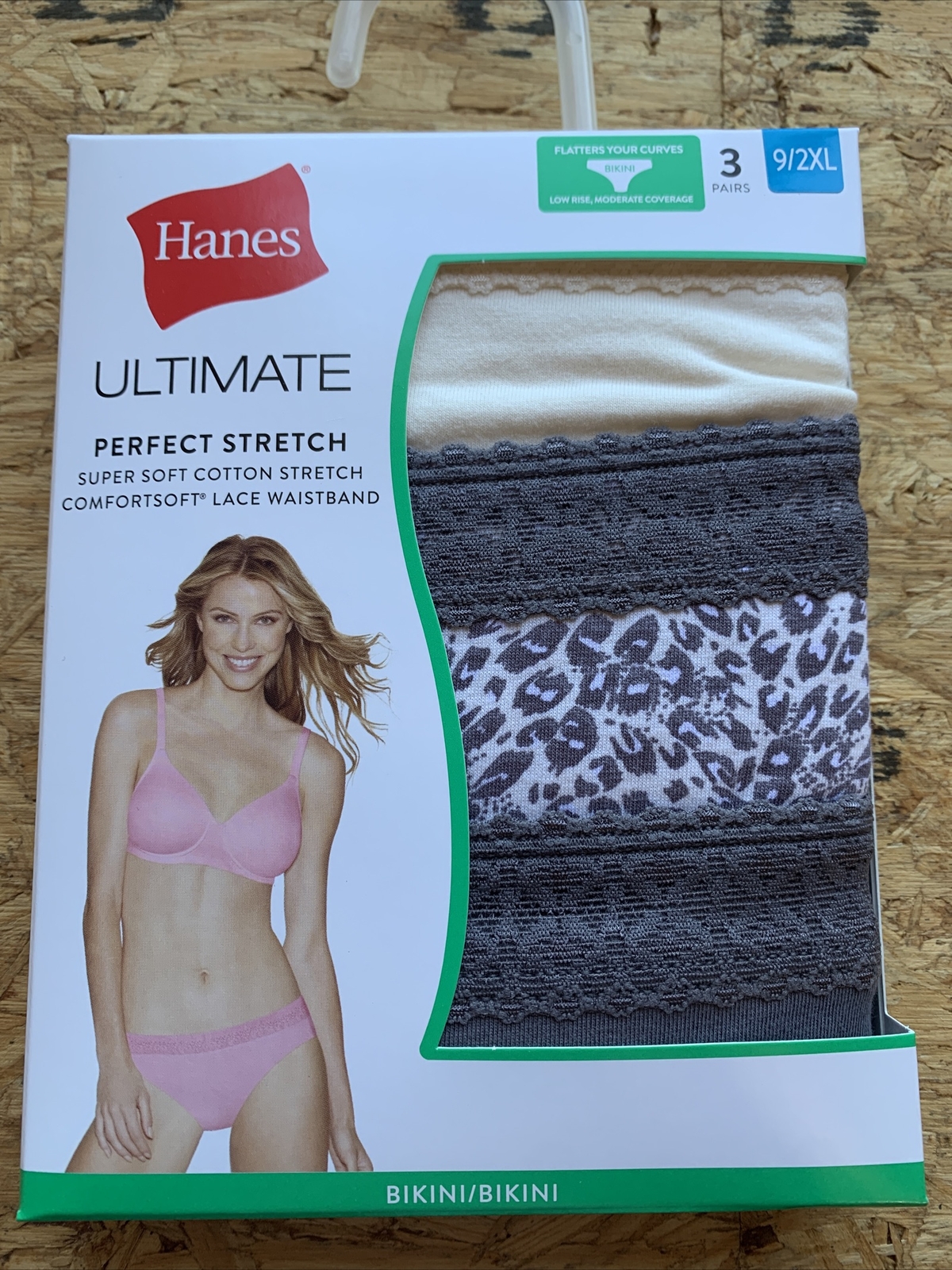 Hanes Ultimate Perfect Stretch Bikini Panties Womens Size 2XL 3 Pair Pack