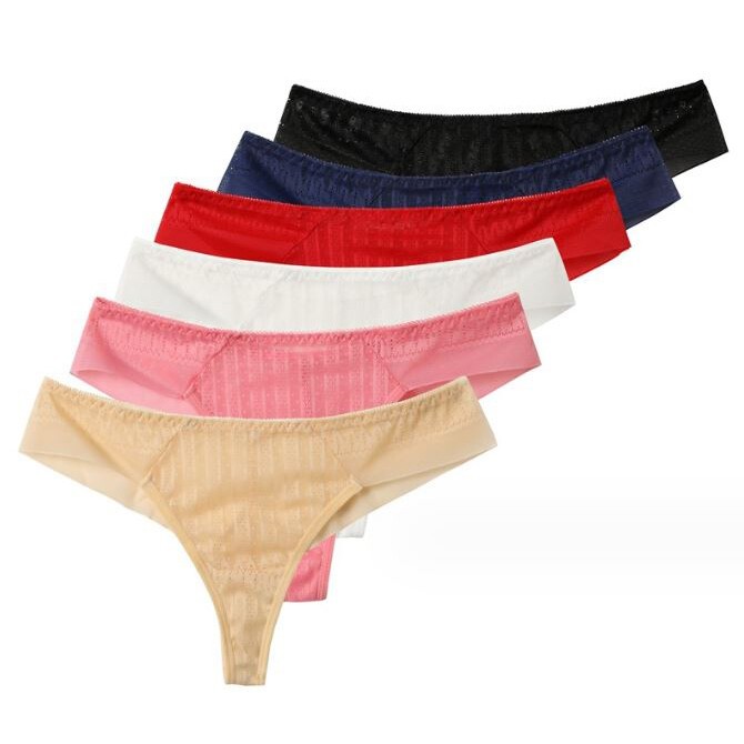 1/6 Pack Lot Women Sheer Panties Thong G-string Underwear See Through Sexy Brief