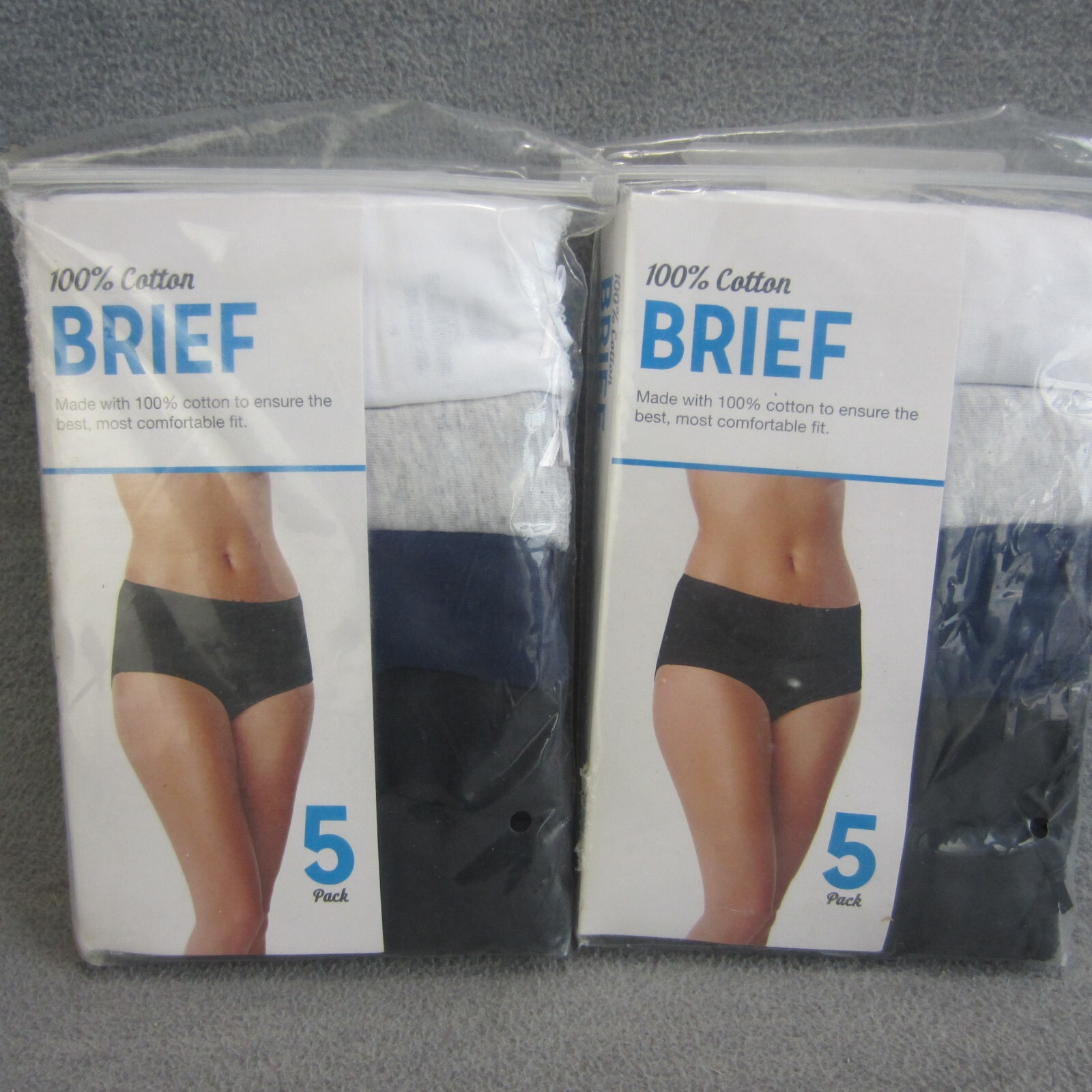 Kmart Vintage Womens Sz 9 Brief Underwear Two Packs of Five 100% Cotton