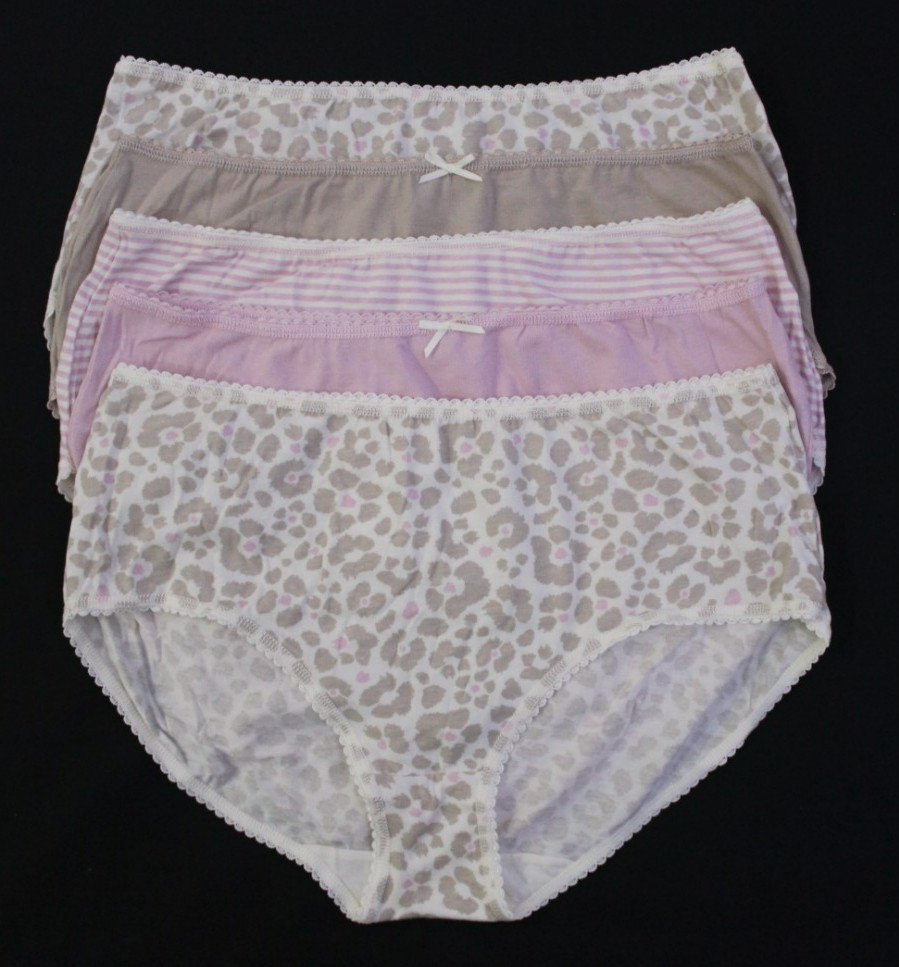 Ex M & S Ladies 5 Pack Supersoft Cotton Lycra Midis Briefs Knickers Size 8 to 22