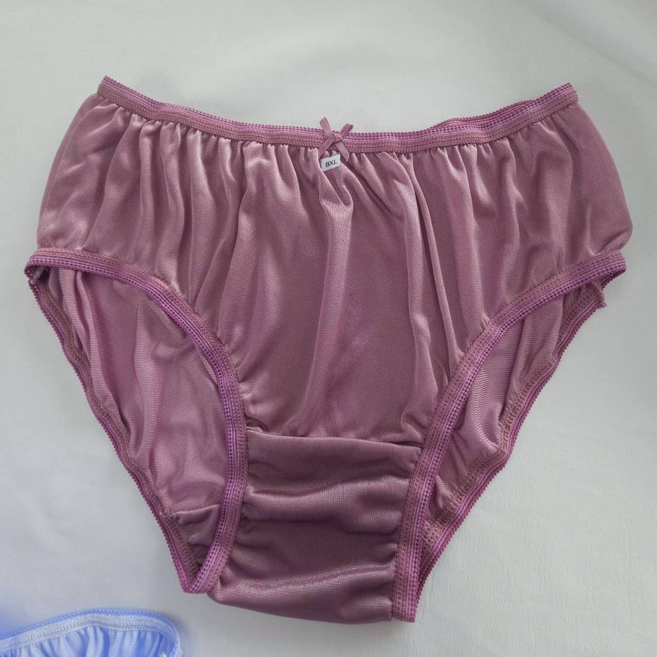 6 Bikini Panties Underwear Woman Men Light Nylon Soft Briefs Hip38″-42″XL/Purple