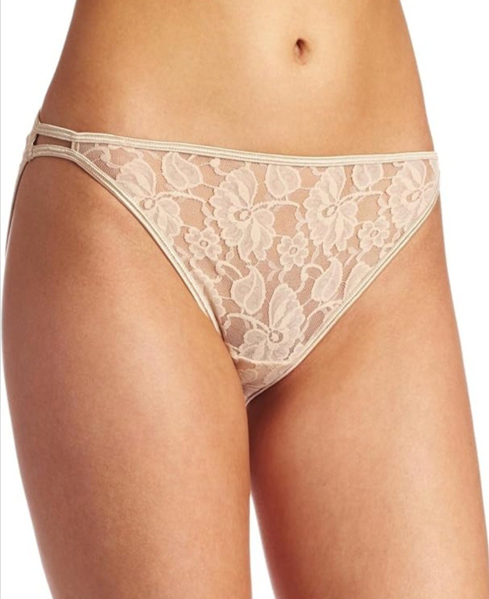 Vanity Fair Illumination Helenca Double String Lace Stretch Panties Size 6 7