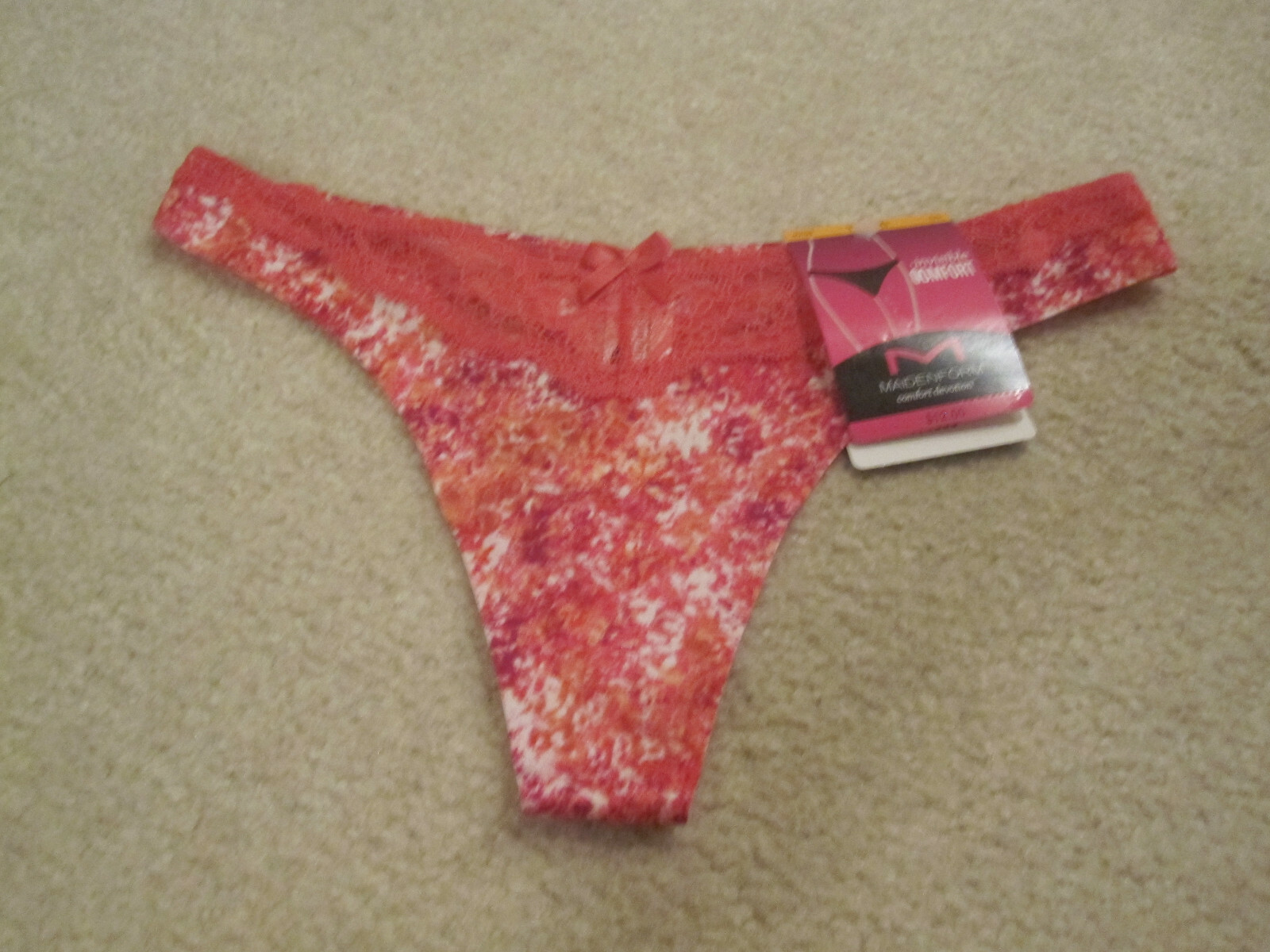 Maidenform ladies panties comfort devotion thong size 5 S style 40149