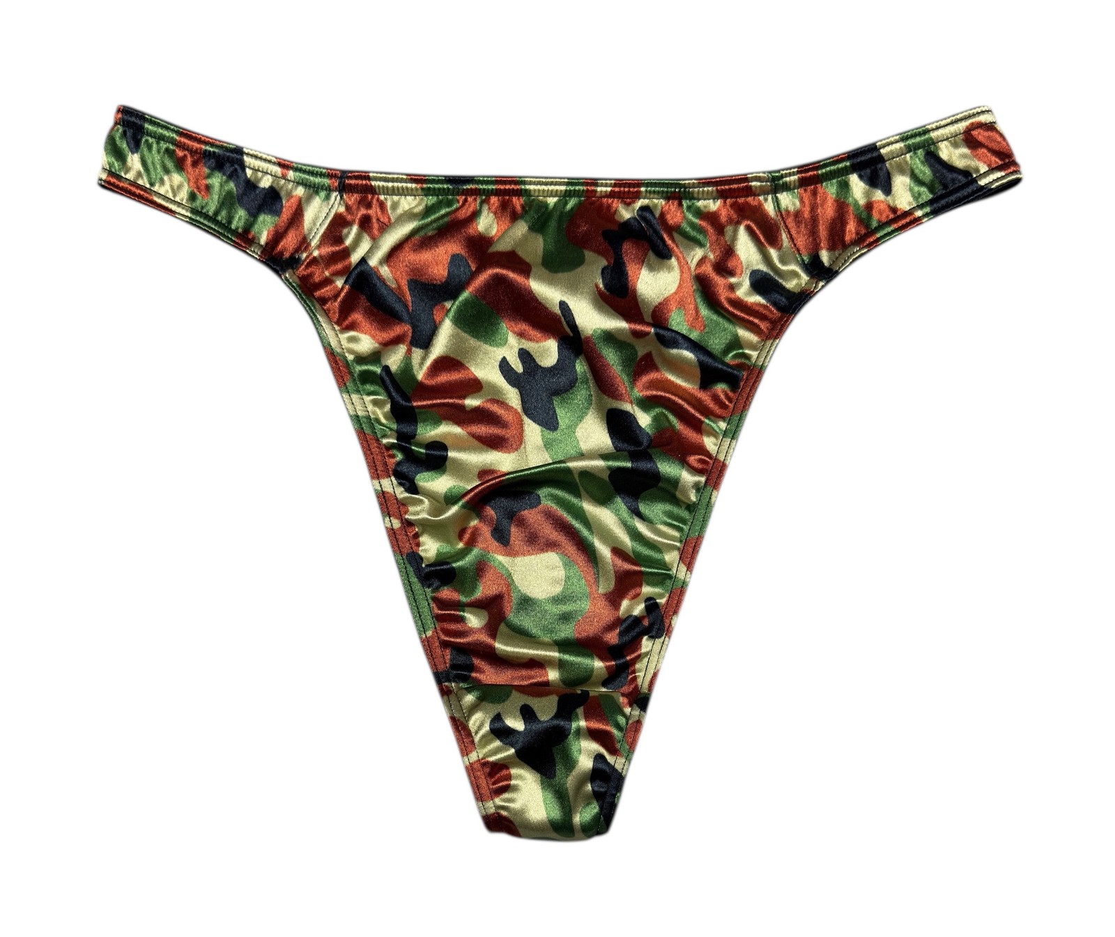 Second Skin Satin Thong Camo L