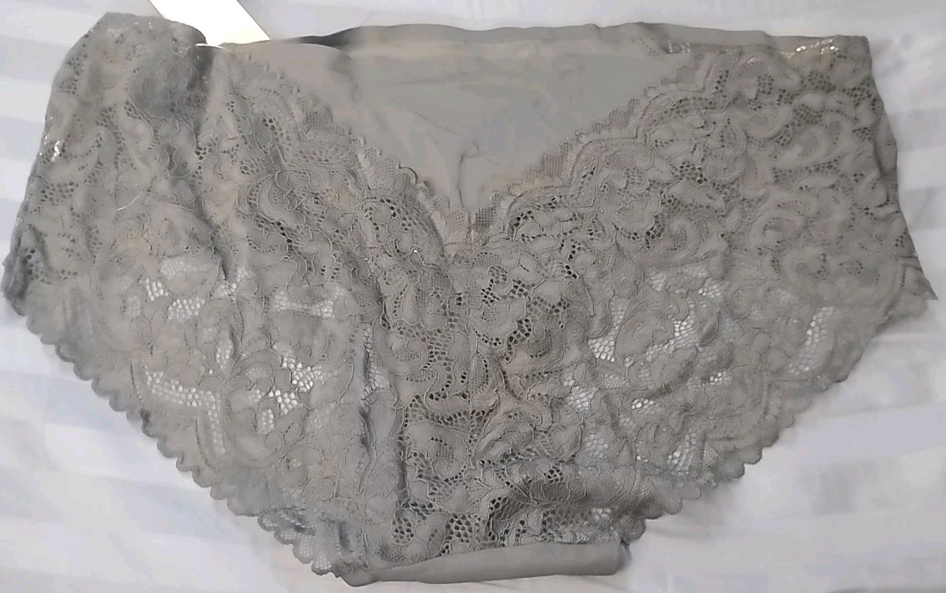 2x Large (12-14) Gilligan & OMalley Black Lace & Animal Print Hipster Panties