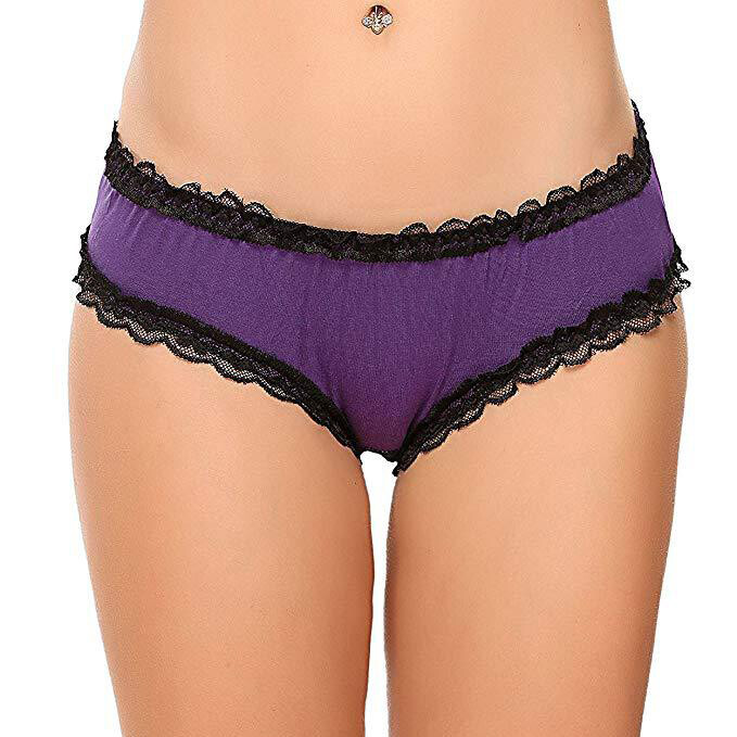Sexy Womens Sheer Lace Panties Briefs Cheeky See Through Underwear Lingeries