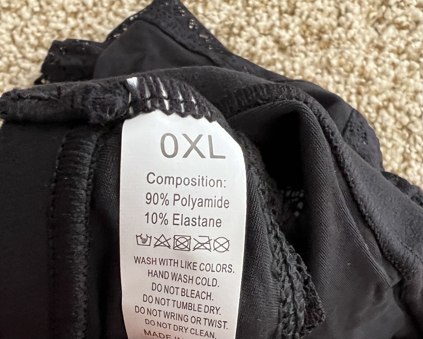 Women’s Underwear Black Size 0XL