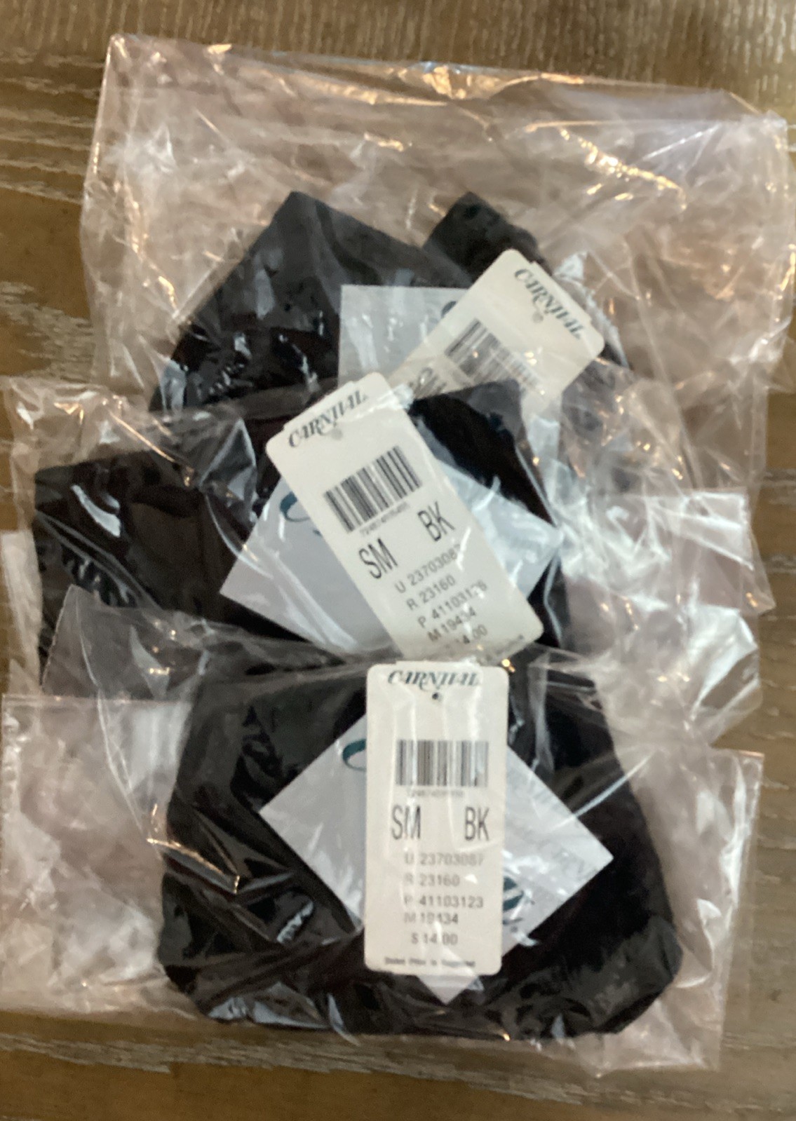 6 Pair Carnival Seamless Microfiber Low-Rise Thong NWT Black Small NWT Underwear