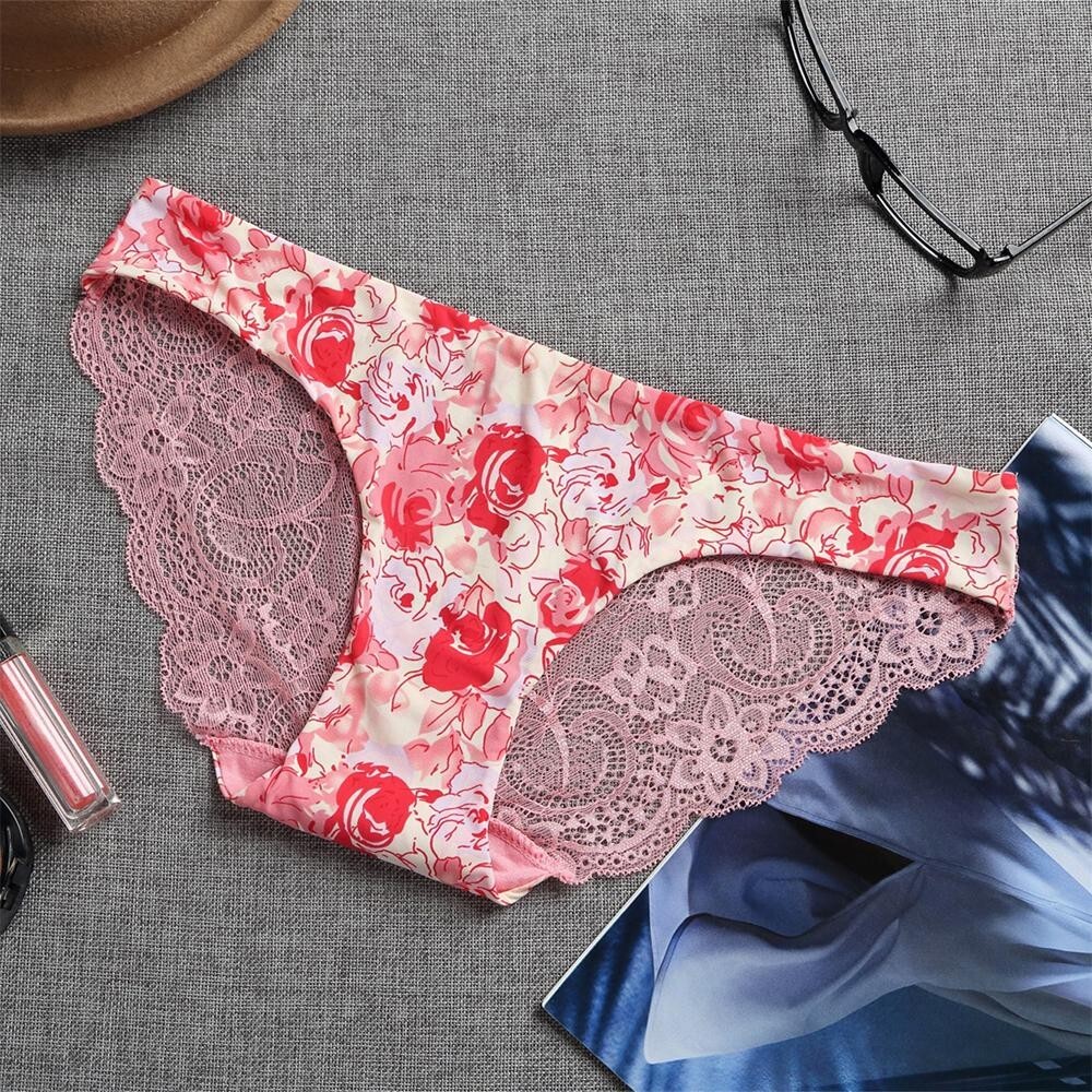 Sexy Womens Underwear Pants Print,S-2XL Seamless Bikini Slim Thong Briefs