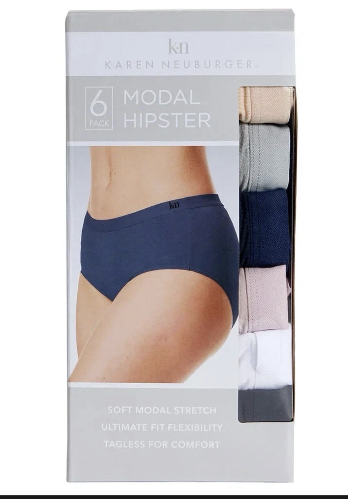 Karen Neuburger Women’s Size 5 Pack Modal Hipster Panties Soft XL