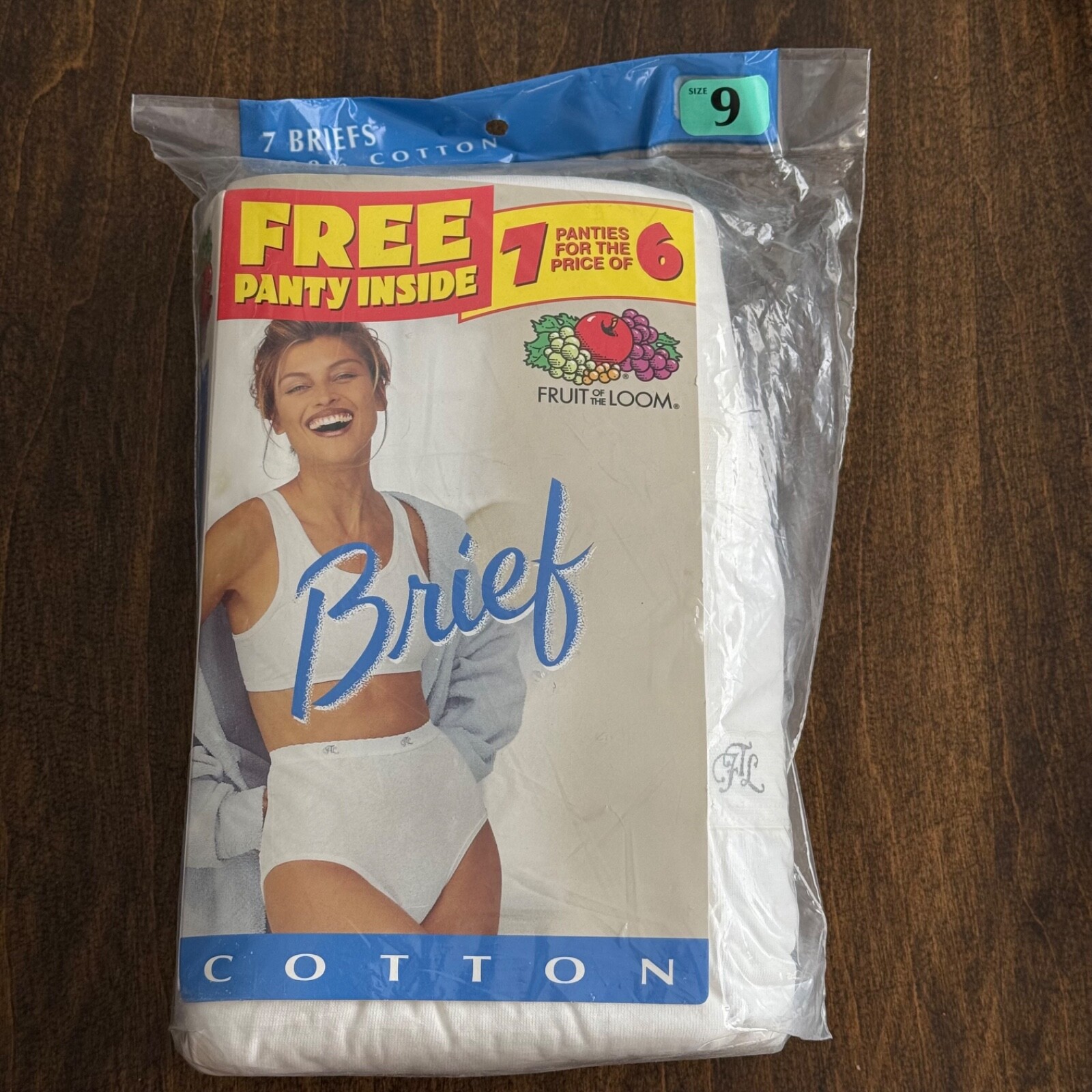 1999 Fruit of the LOOM Panties Briefs Women’s Size 9 Cotton 7 Pack White NEW
