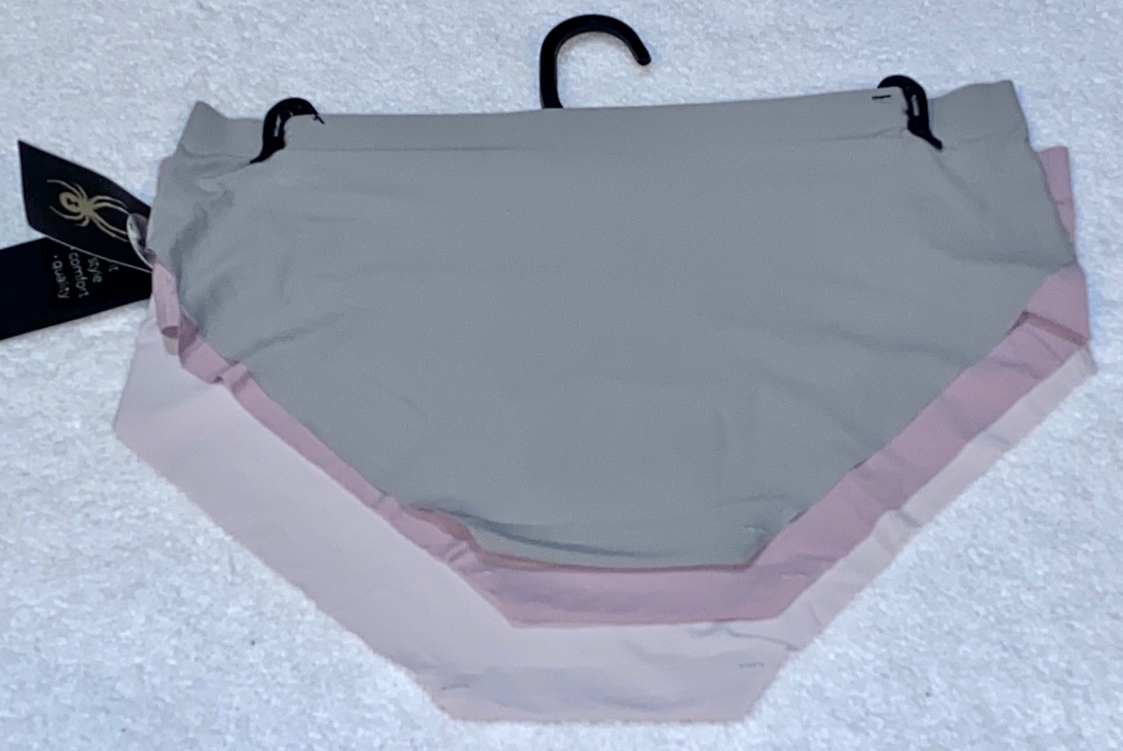 SPYDER Bonded 3 Pk Grey Lavender Lilac No Show Hipster Panty Womens Sz M 6 XL 8