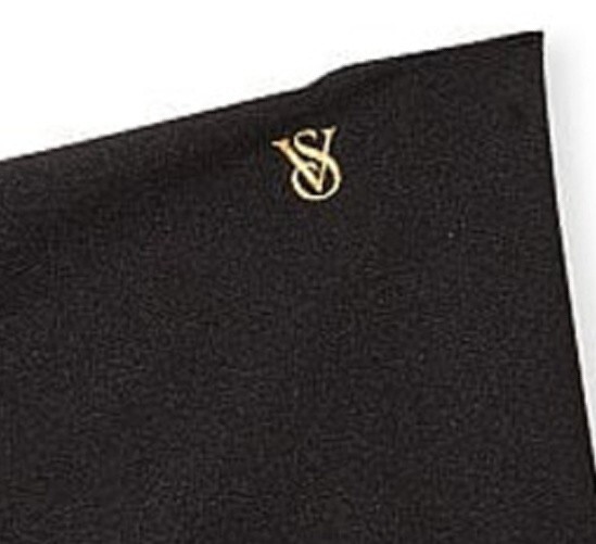 M NOIR Dark Black Gold VS LOGO NO SHOW Smooth Victorias Secret Hiphugger Panty
