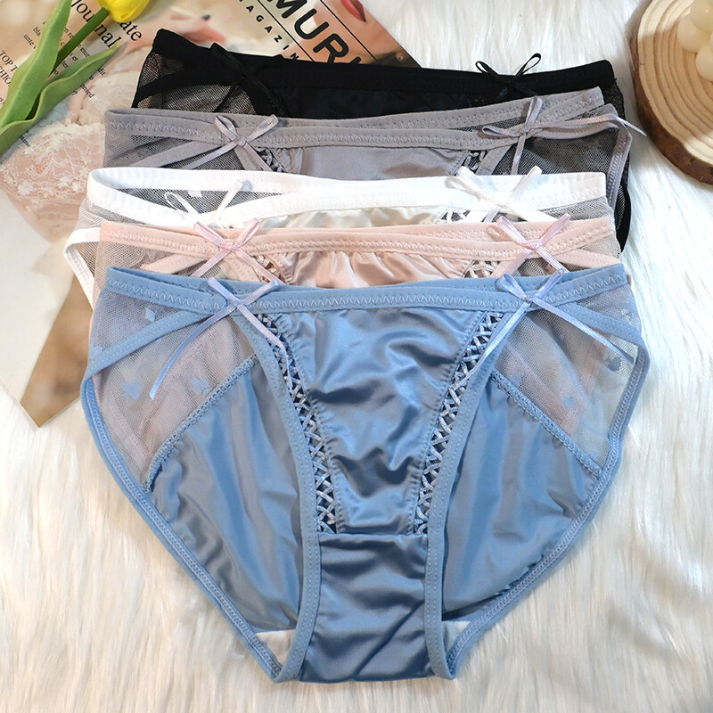 1 or 5 Pack Lot Women Satin Panties String Bikinis Lingeries Low Waist Underwear