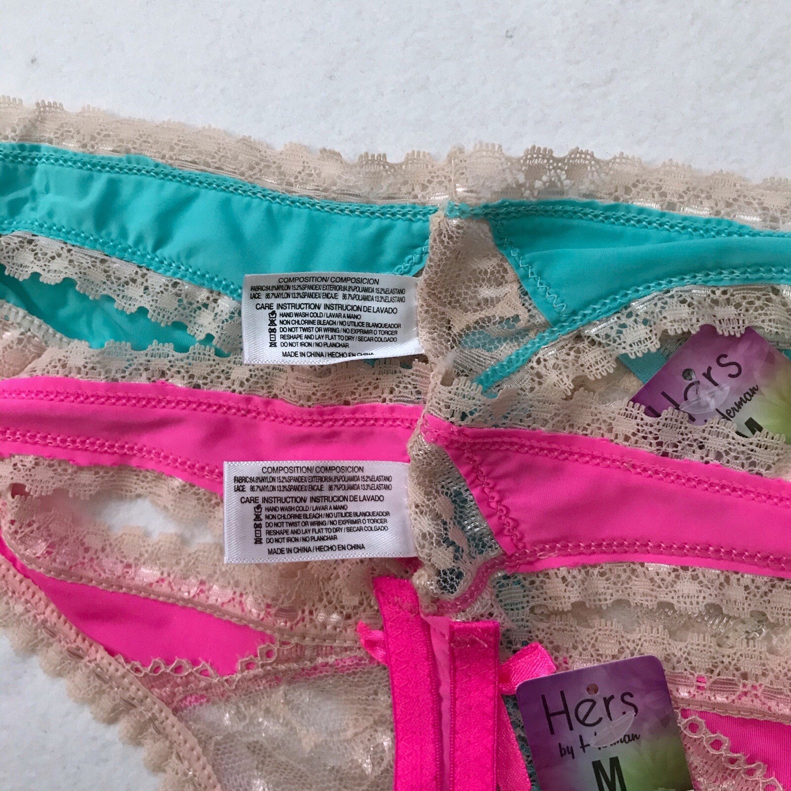 Hers by Herman NWT Lace Thongs Women XL *Pls See Description*