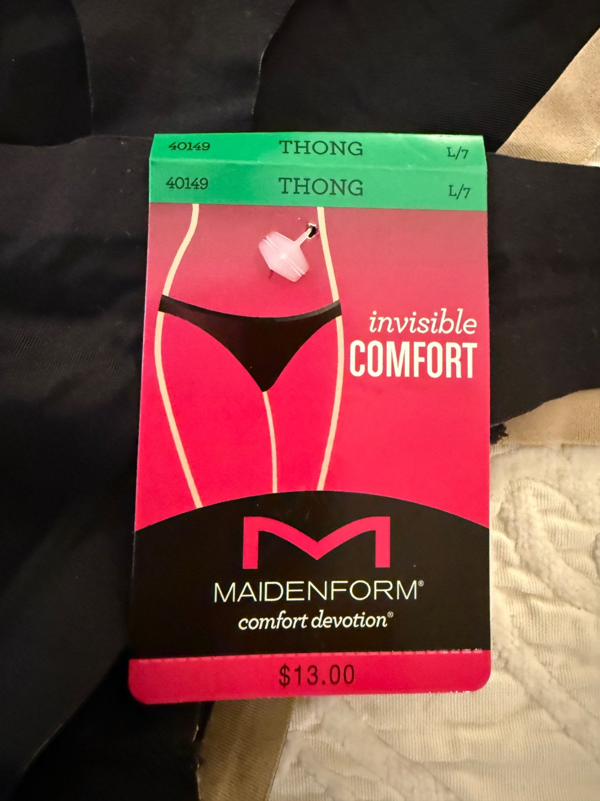 Lot of 4 thongs, size large, size 7. Two Maidenform, one Simply Vera, one Candie