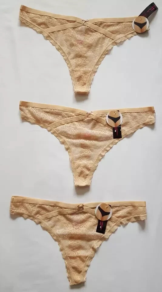 No Boundaries Allover Lace Thong Panties Size XXL(19) Multicolor (LOT OF 6)