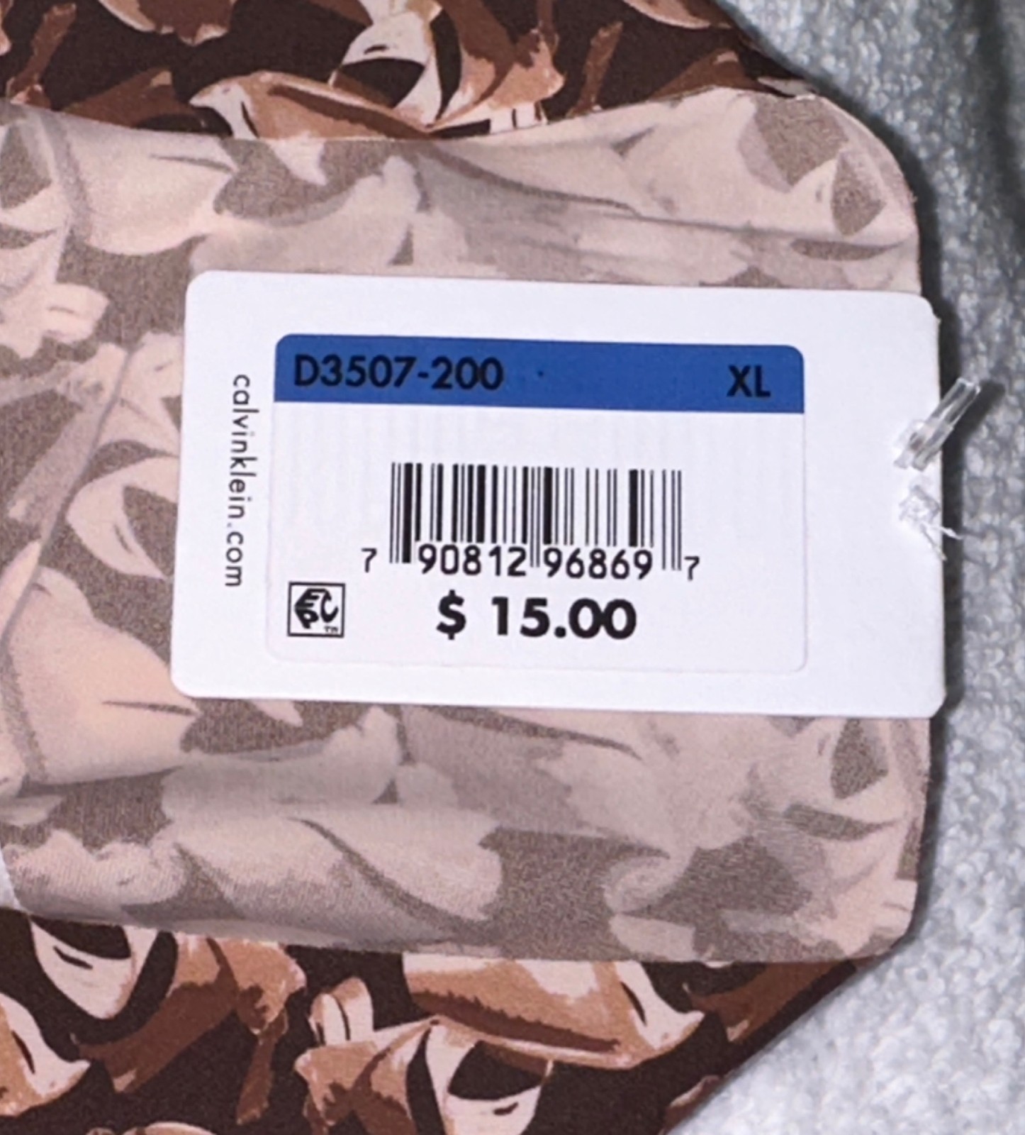 CALVIN KLEIN Invisibles Left Behind Brown Nude Thong No VPL Panty Women S M L XL