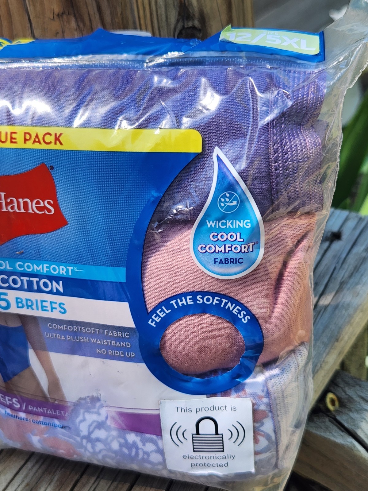 New Hanes 5-pack Size 12 / 5XL Various Colors Cool Comfort Cotton Women’s Briefs