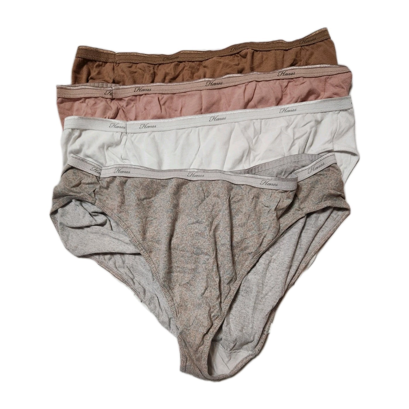 Hanes Cotton Tagless Hi-Cut Panties Assorted Colors 9 Pack Women’s Size 3XL