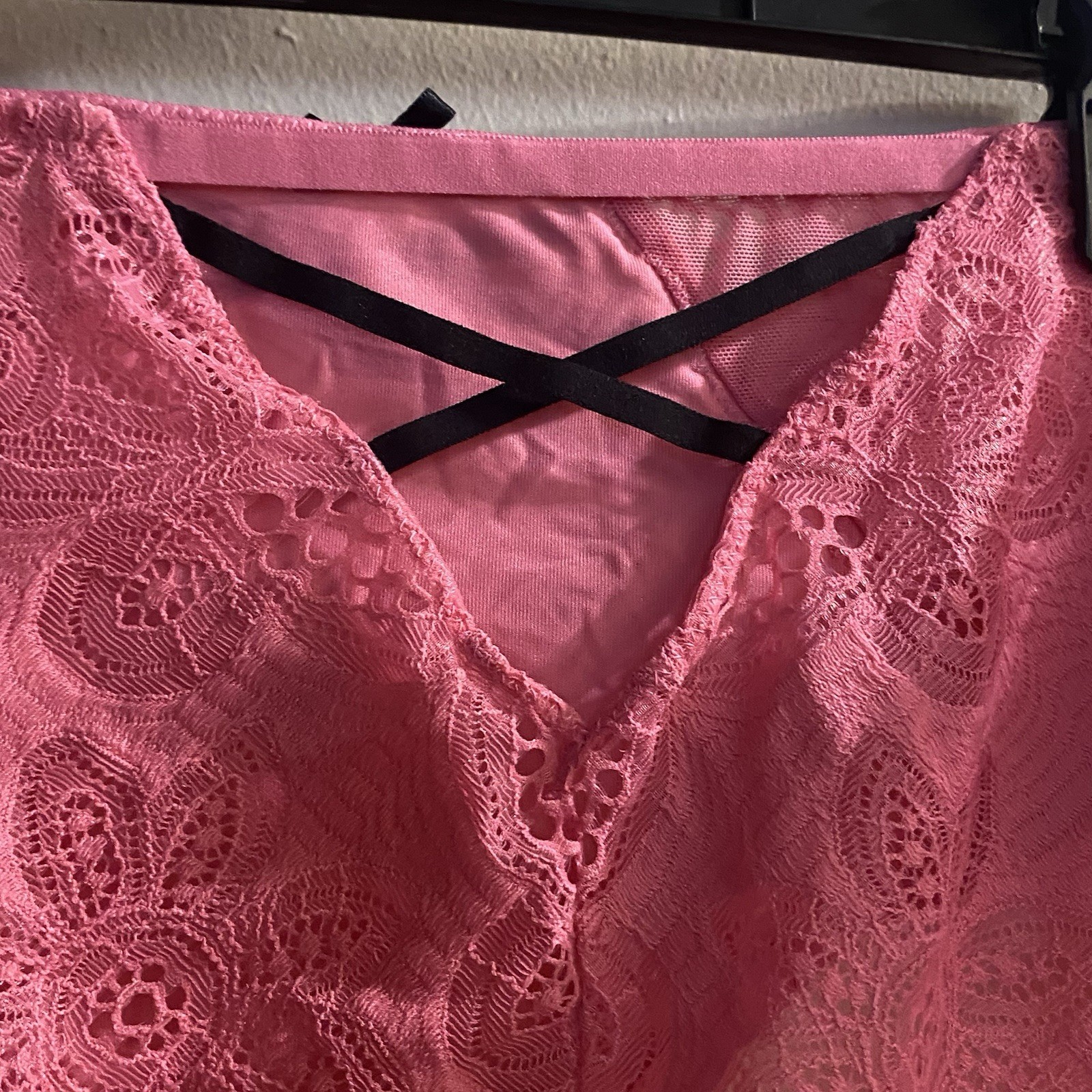 Cacique Womens NWT Plus Size 26 28 Pink Lace Panties Underwear Couture Coquette