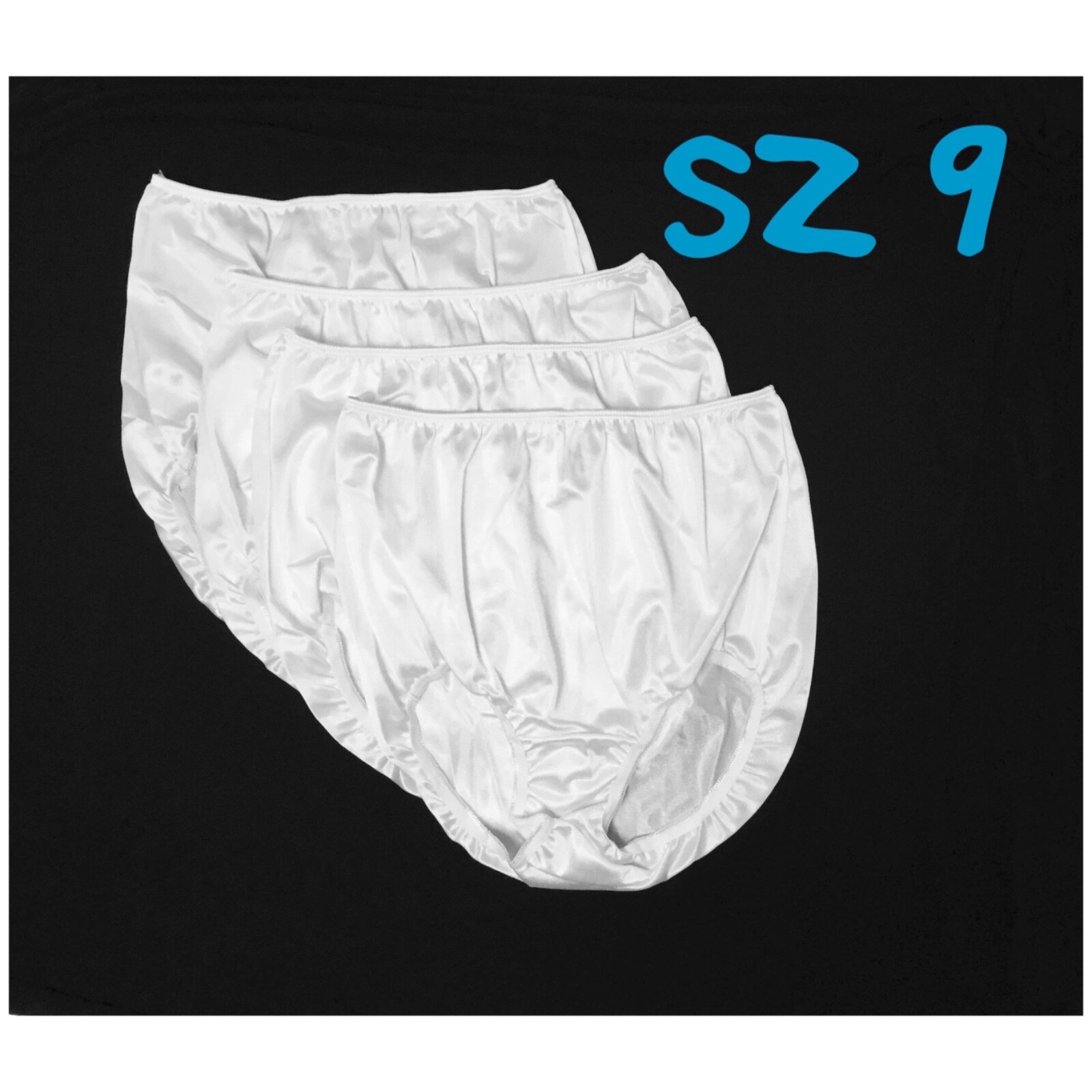 New 4 pcs Soft Vintage Nylon Briefs In White