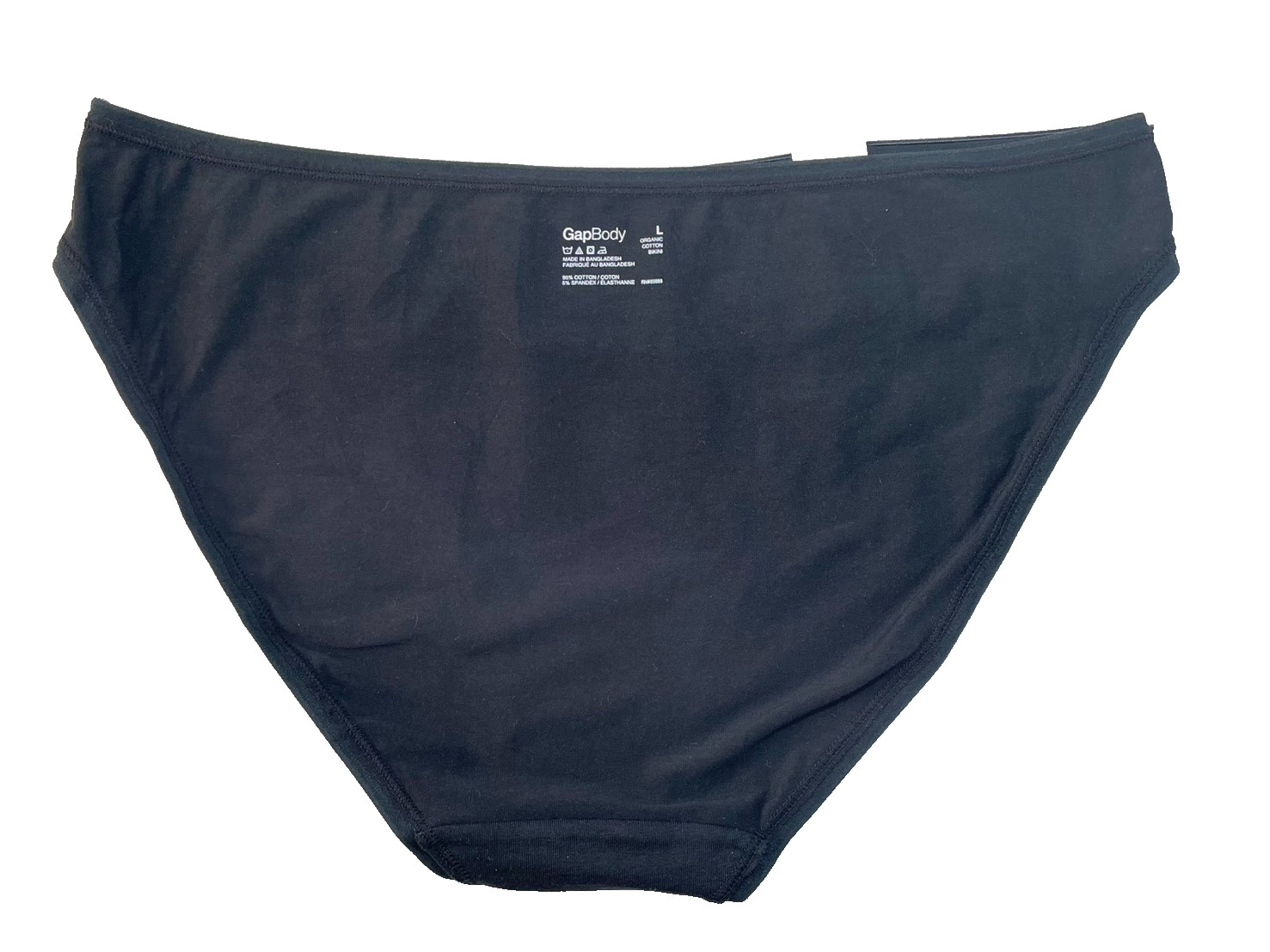 NWT GAP GapBody Women’s L Cotton Bikini Underwear GPW00274, True Black