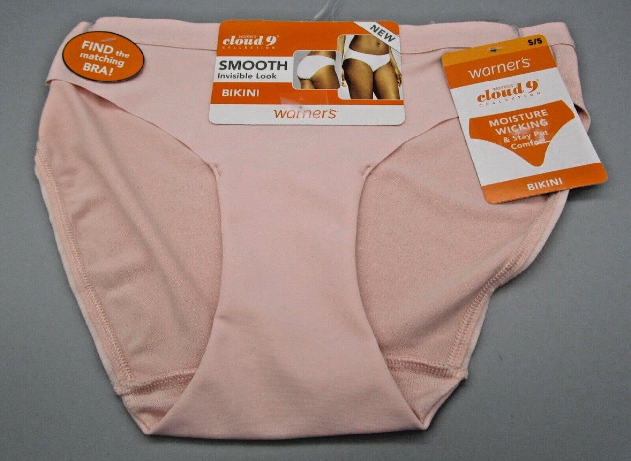 WARNER’S RV8101P~Pink Cloud 9 Smooth Invisible Look Microfiber Bikini Size XL
