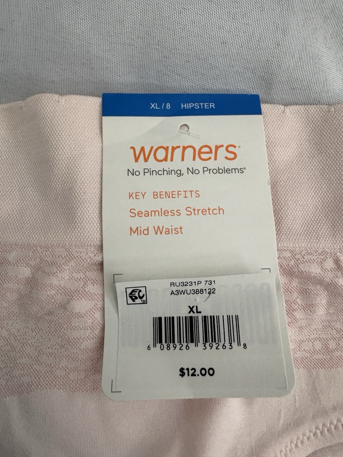 NEW Warners Panty No Pinch No Problems Hipster Panties 2 Pair Women Size XLarge