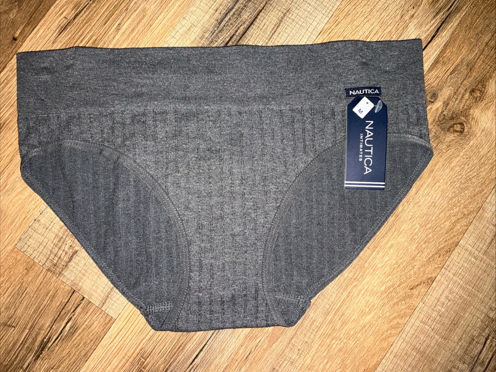 Nautica One Pair Hipster Panty GRAPHITE GRAY Rayon Nylon Spandex Blend M NWT