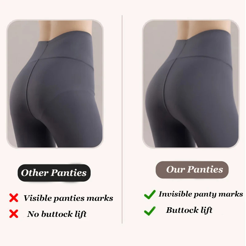 5pc Women Seamless Silk Briefs Panties Invisible Soft Lingerie Comfortable M-XL