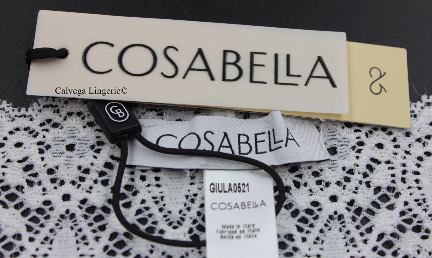 NWT COSABELLA GIULA0521 “Giulia” Modal / Lace Bikini, White, Italy, Bridal