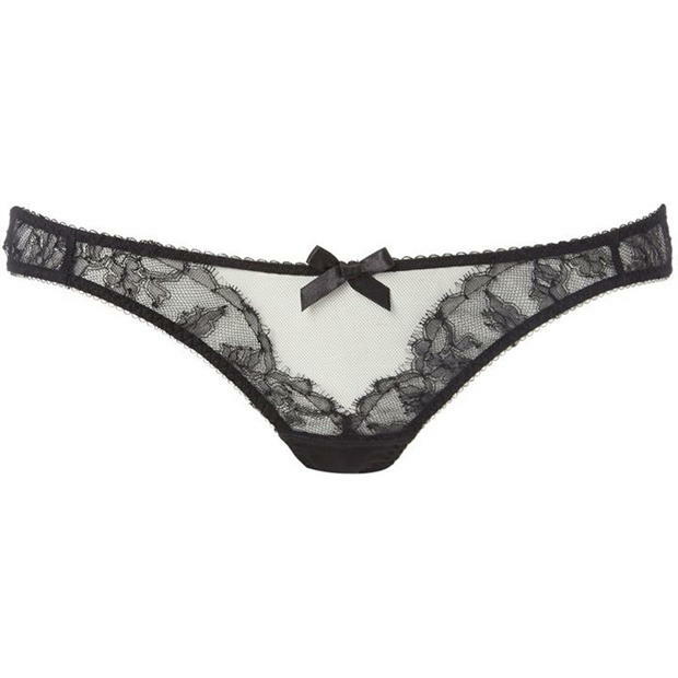 AGENT PROVOCATEUR RARE BLACK WILLA BRIEF AP SIZE 4 LARGE UK 12 BNWT RRP £85