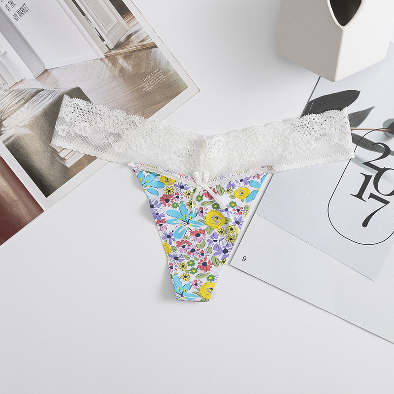 5PCS/LOT Sexy Womens G string Thong Panties Brief Lace Underwear Bikini Lingerie